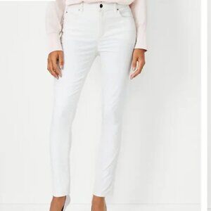Ann Taylor Petite Sculpting Pocket Mid Rise Skinny Jeans In Velvet Winter White
